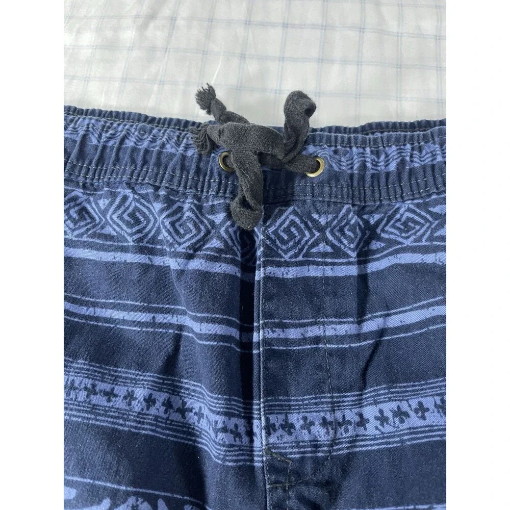 Faded Glory Men's 2XL Blue Tribal Pattern Shorts - 100% Cotton